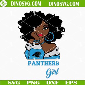 Panthers Girl SVG, Carolina Panthers Black Girl SVG Files For Cricut