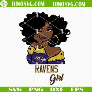 Rams Girl SVG, Los Angeles Rams Black Girl SVG Files For Cricut Ravens Girl SVG, Baltimore Ravens Black Girl SVG Files For Cricut