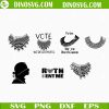 Ruth Bader Ginsburg SVG, RBG SVG, Ruth Sent Me SVG, Vote We’re Ruthless SVG, Dissent Collar SVG