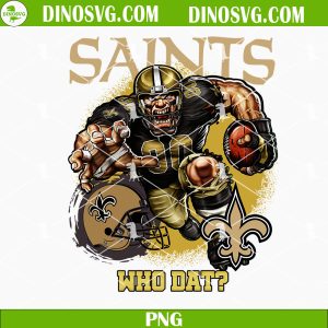 New Orleans Saints Mascot PNG, Who Dat PNG, NFL Team PNG Sublimation For Shirt