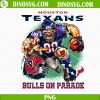 Houston Texans Mascot PNG, Bulls On Parade PNG, NFL Team PNG Sublimation For Shirt