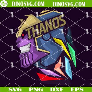 Thanos Head SVG, Supervillain Marvel Comics Cut Files For Cricut