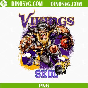 Minnesota Vikings Mascot Skol PNG, NFL Team PNG Sublimation For Shirt