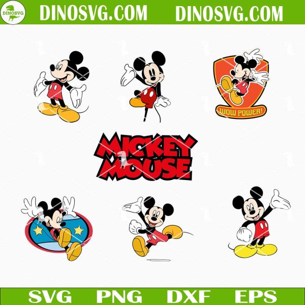 Mickey Mouse SVG Bundle, Walt Disney SVG Files For Cricut - DinoSvg