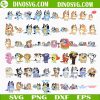 Bluey SVG Bundle, Bingo Dog SVG, Bandit Heeler SVG, Chilli Heeler SVG, Blue Heeler Dog Disney SVG Cut Files For Cricut
