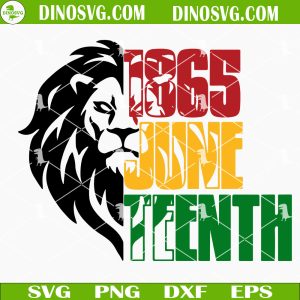 1865 Juneteenth Lion SVG, Black Lives Matter SVG, Black History SVG, African American Lion SVG Files For Cricut