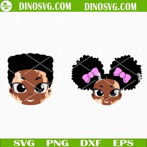 Black Kids Boy And Girl Vitiligo SVG Bundle, Afro SVG, Melanin SVG, Skin Condition SVG Files For Cricut