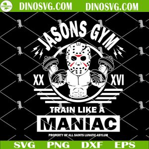 Jason Voorhees Gym SVG, Friday The 13th SVG, Funny Horror SVG Files For Cricut