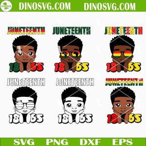 Juneteenth 1865 Boy SVG Bundle, Afro Little Peekaboo Boy SVG, Black Boy SVG, Cute Juneteenth SVG Files For Cricut