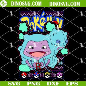 Koffing Ugly Sweater Christmas SVG, Toxic Pokemon Christmas SVG Files For Cricut
