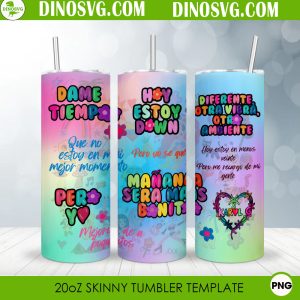 Mañana Será Bonito 20oz Skinny Tumbler Wrap PNG Sublimation Design