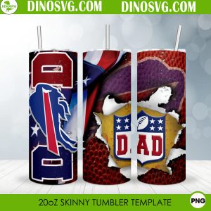 Buffalo Bills Dad 20oz Skinny Tumbler Wrap PNG Digital Download