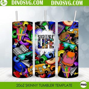 Secretary Life 20oz Skinny Tumbler Wrap PNG Sublimation Design