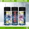 Stitch And Angel Leopard 3D Puff 20oz Straight Skinny Tumbler Wrap PNG Sublimation Design