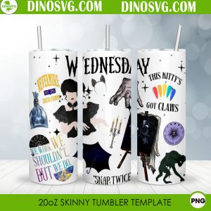 Wednesday 20oz Straight Skinny Tumbler Wrap PNG Sublimation Design