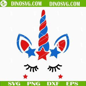 4th Of July Unicorn SVG, Cute American Unicorn SVG, USA Patriotic SVG Files For Cricut