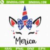 Merica Unicorn SVG, Patriotic Unicorn SVG, Cute 4th Of July SVG Files For Cricut