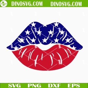 American Flag Lips SVG, Patriotic Girl SVG, Funny 4th Of July SVG Files For Cricut