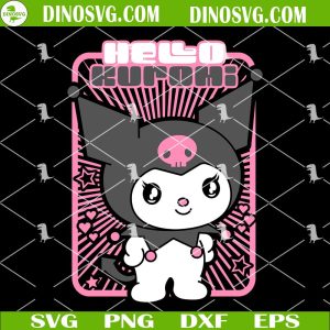 Hello Kuromi SVG, Sanrio Cartoon SVG Files For Cricut