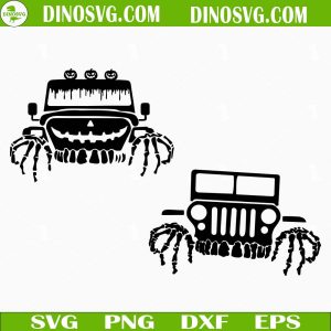 Jeep Halloween SVG, Pumpkin SVG, Funny Off Road Car Halloween SVG Files For Cricut