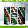 New York Jets Glitter 20oz Straight Skinny Tumbler Wrap Sublimation PNG, Jets Football Tumbler Design File