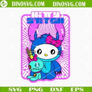 Kitty Stitch SVG, Hello Kitty Disney Stitch With Scrump SVG Files For Cricut