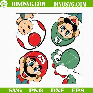 Super Mario Peeking SVG, Luigi SVG, Toad SVG, Yoshi SVG, Funny Mario SVG Files For Cricut