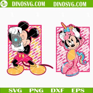 Mickey And Minnie Love SVG, Disney Mouse Couple SVG Files For Cricut
