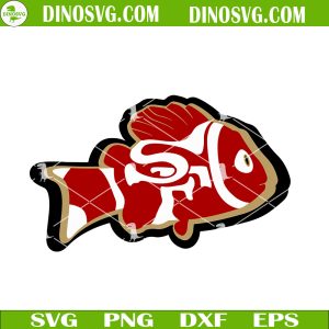 Nemo San Francisco 49ers Logo SVG, 49ers NFL Logo Disney SVG Files For Cricut