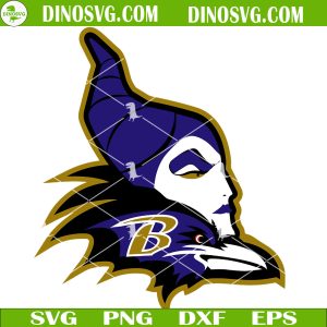 Maleficent Baltimore Ravens Logo SVG, Ravens NFL Logo x Disney SVG Files For Cricut