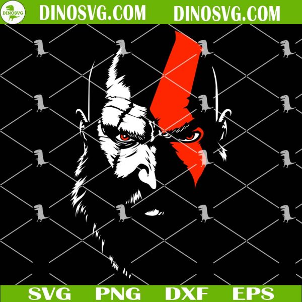 Kratos Face SVG, God Of War SVG, Game SVG EPS PNG DXF Files For Cricut ...
