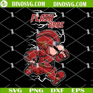 Super Mario The Flash Superhero SVG, Flash Bros SVG, Funny Mario SVG Files For Cricut