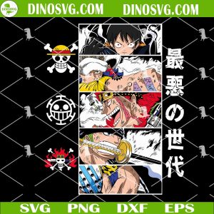 One Piece SVG, Monkey D. Luffy SVG, Roronoa Zoro SVG, Trafalgar Law SVG