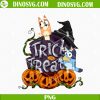 Bluey Trick Or Treat PNG, Bluey Happy Halloween PNG Sublimation Designs