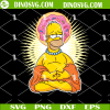 Homer Buddha SVG, Funny Homer Simpson SVG Files For Cricut