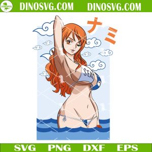 Nami One Piece Bikini SVG, Sexy Nami Anime SVG Files For Cricut