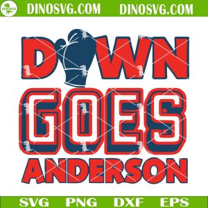 Down Goes Anderson SVG, Funny MLB Fight SVG, Guardians White Sox Brawl SVG