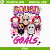 Squad Goals Horror Characters PNG, Halloween Killer PNG, Retro Horror Movies PNG Sublimation Designs