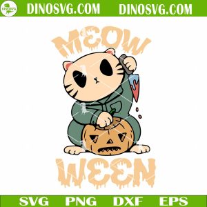 Meow Ween SVG, Halloween Cat SVG Files For Cricut