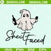 Sheetfaced SVG, Ghost Wine SVG, Funny Halloween Drinks SVG Files For Cricut
