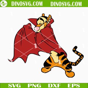 Tigger Dracula SVG, Winnie The Pooh Tigger Halloween SVG Files For Cricut