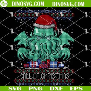 Call Of Christmas Cthulhu Ugly Sweater SVG, Call Of Duty Christmas Sweater SVG Files For Cricut