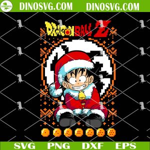 Goku Ugly Sweater SVG, Dragon Ball Z Christmas Sweater SVG Files For Cricut