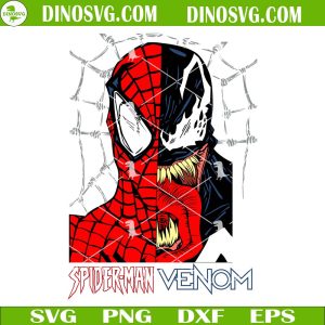 Spider Man And Venom Face SVG, Marvel Comics SVG PNG Files Cricut