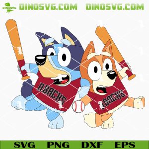 Bluey Colorado Rockies SVG, Bluey Bingo Rockies Baseball SVG, PNG, DXF, EPS, For Cricut Bluey Bingo Arizona Diamondbacks SVG, Cute Bluey Diamondbacks MLB SVG PNG DXF EPS Cricut Files