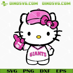 Pink Hello San Francisco Giants SVG, Cute Giants MLB SVG PNG Cricut Files