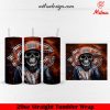 Chicago Bears Skull 20oz Skinny Tumbler Wrap PNG File