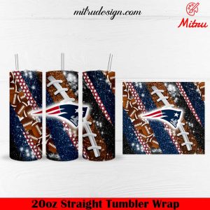 New England Patriots Glitter 20oz Skinny Tumbler Wrap PNG Downloads
