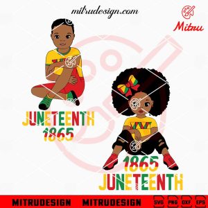 1865 Juneteenth Kids SVG, Afro SVG, Black History SVG, PNG, DXF, EPS, Cricut