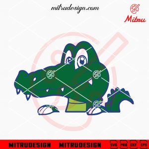 Albert Gator Peeking SVG, Cute Florida Gators Mascot SVG, PNG, DXF, EPS, Cricut
